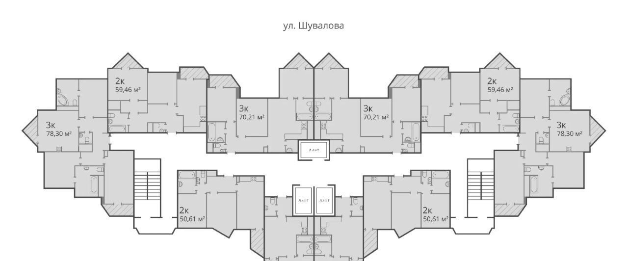 квартира р-н Всеволожский г Мурино ул Шувалова 34 Девяткино фото 2