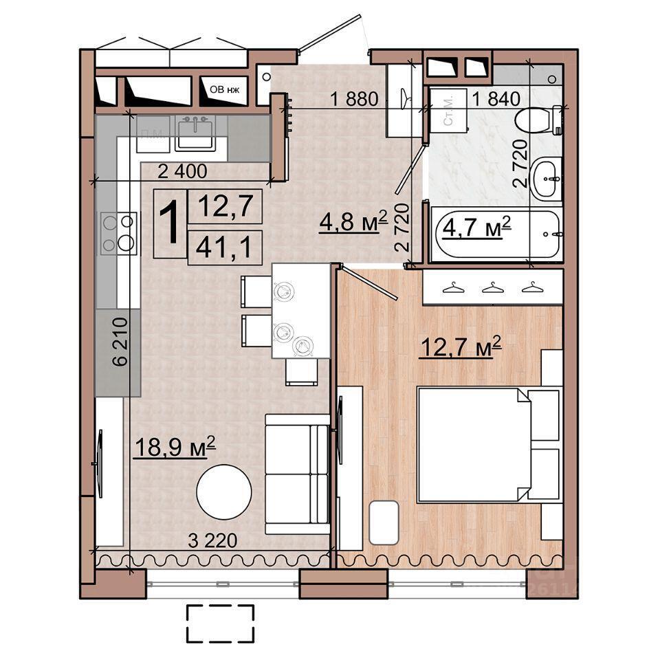 квартира г Жуковский ул Гудкова 2 фото 17