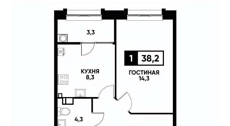 квартира г Ставрополь р-н Промышленный ул Андрея Голуба 14к/1 фото 1