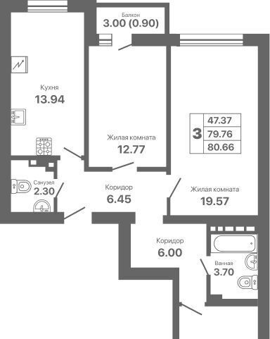 квартира г Евпатория пр-кт им.В.И.Ленина 25вк/1 фото 1