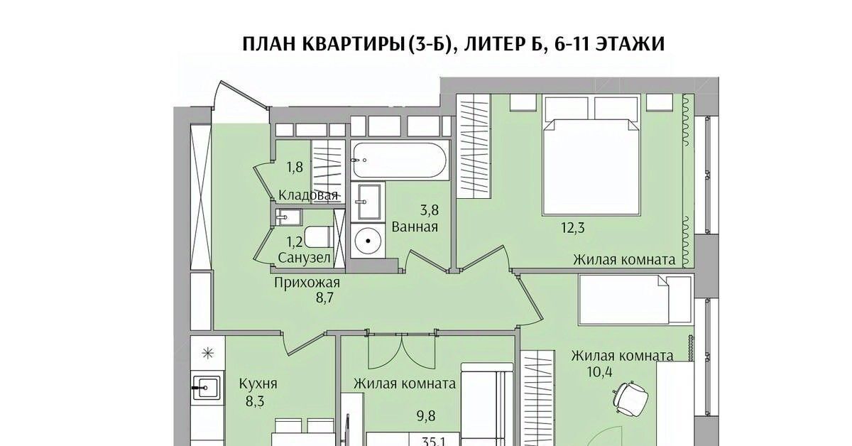 квартира г Нижний Новгород Бурнаковская ул Якорная фото 1