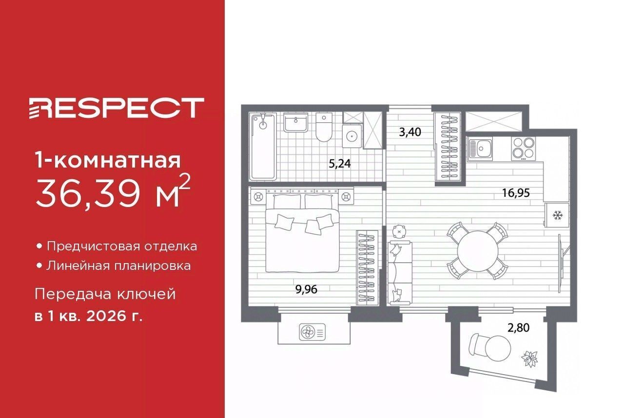 квартира г Санкт-Петербург метро Академическая пр-кт Полюстровский фото 1