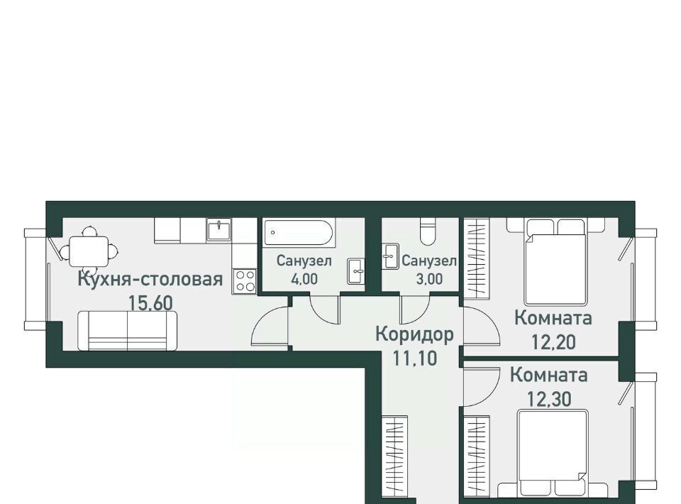 квартира п Западный р-н мкр Привилегия ул Спортивная 16 Кременкульское с/пос фото 1