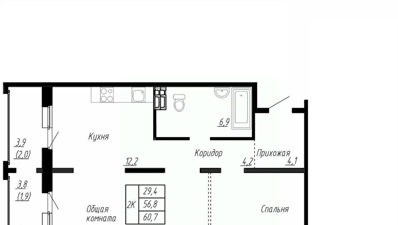 квартира р-н Тосненский п Тельмана ЖК «Сибирь» Тельмановское с/пос, Рыбацкое фото 1