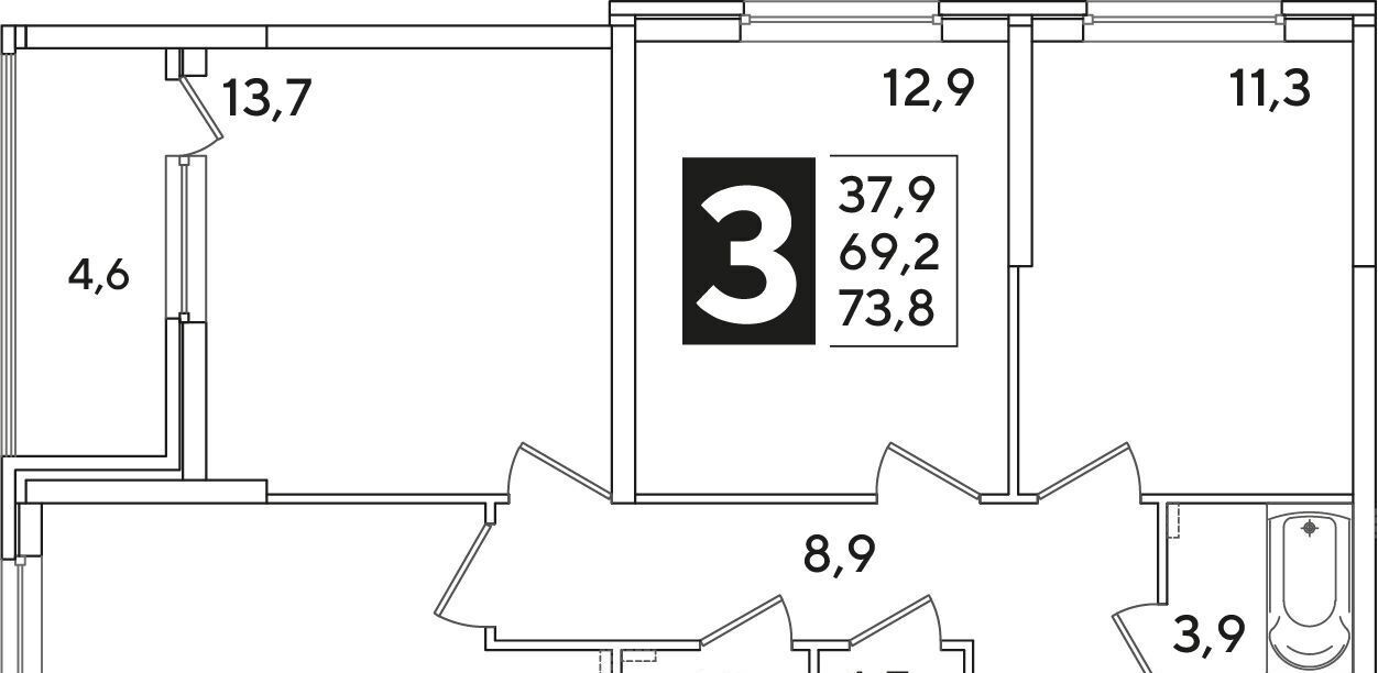квартира г Краснодар р-н Прикубанский ул им. Ивана Беличенко 90к/1 фото 4