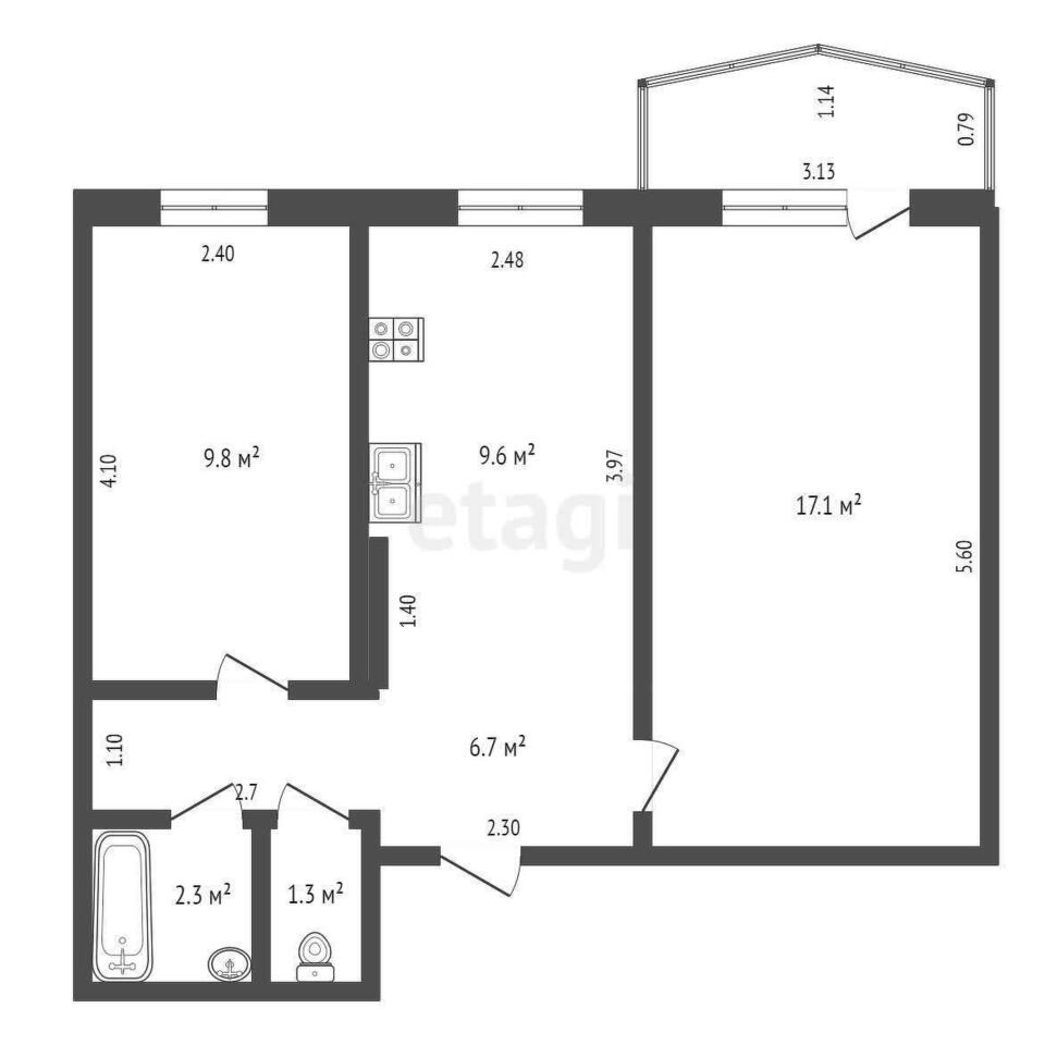 квартира г Якутск ул Кальвица 9/2 Республика Саха Якутия фото 17