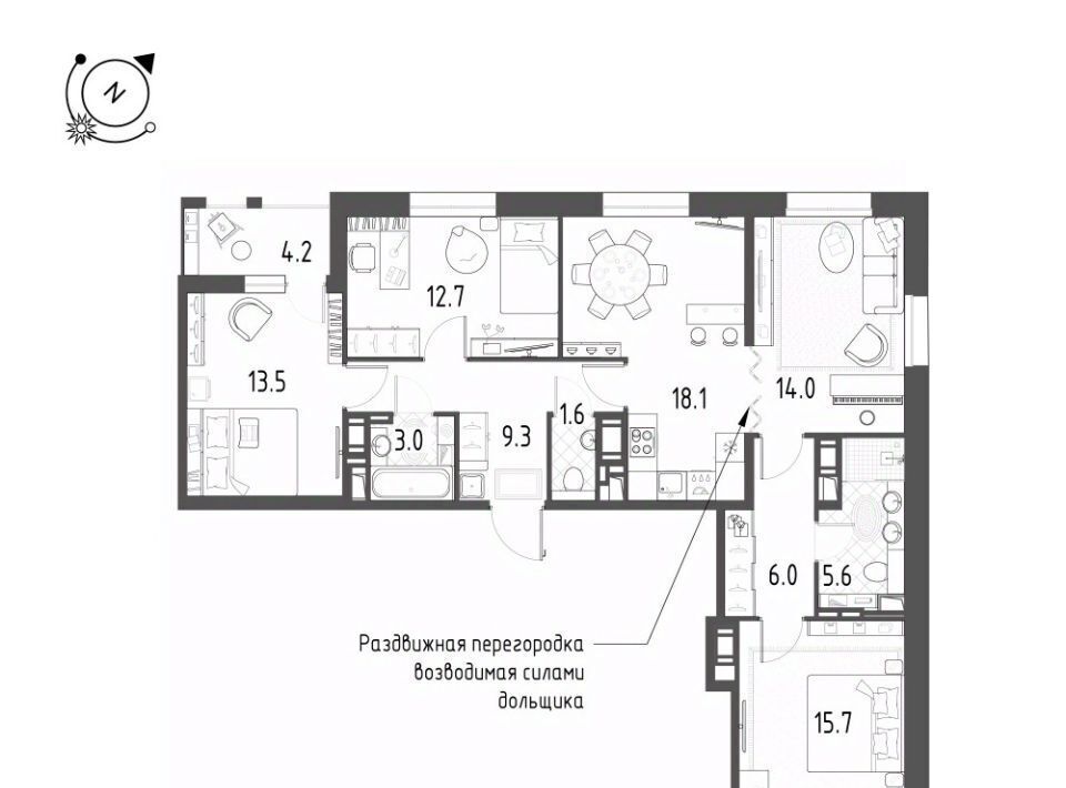 квартира г Омск р-н Кировский микрорайон Зелёная Река 7 фото 1