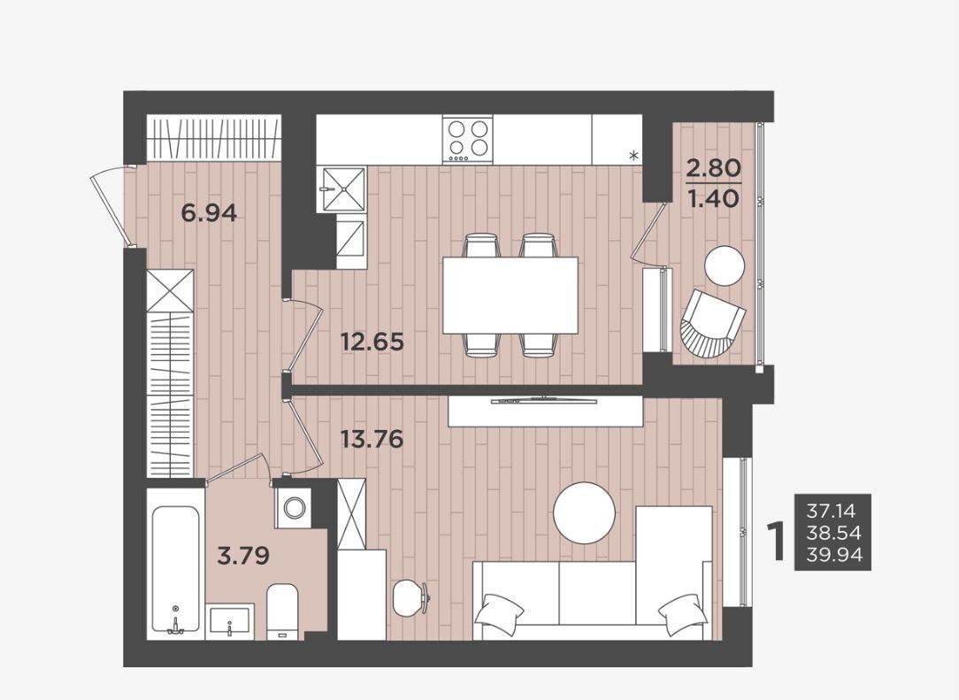 квартира г Калининград р-н Московский ул Интернациональная 16 фото 3