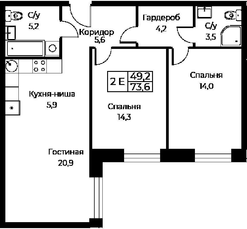квартира г Москва Воронцовская, ЖК AIST RESIDENCE Аист Резиденс фото 1