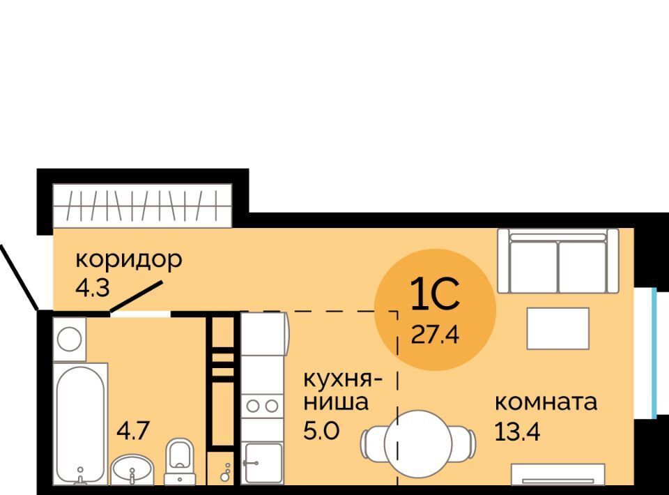 квартира г Пермь р-н Свердловский Краснова ЖК Красное яблоко фото 1