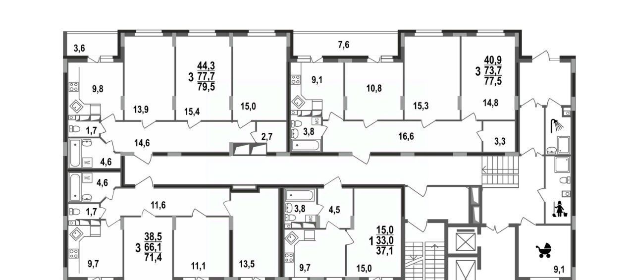 квартира г Владимир р-н Октябрьский б-р Сталинградский 7 фото 8