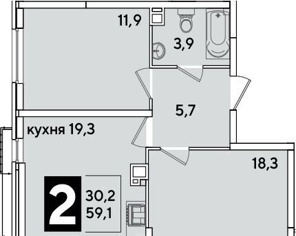 квартира г Краснодар р-н Прикубанский ул им. Ивана Беличенко 92к/2 микрорайон «Самолёт» фото 1