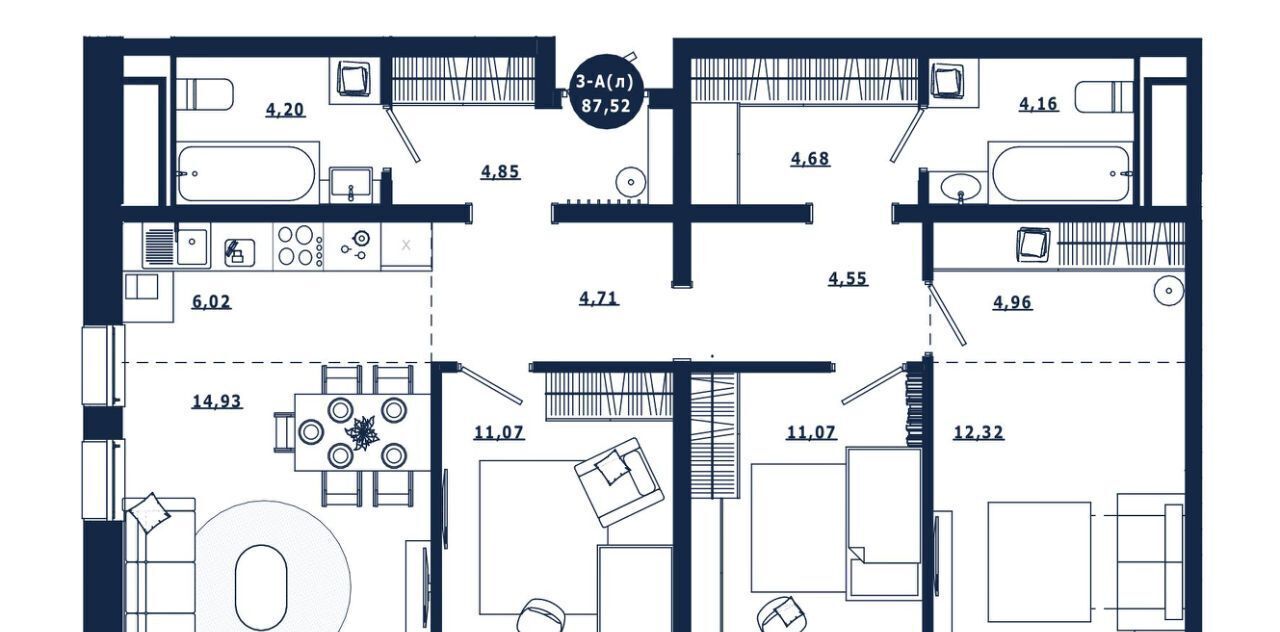 квартира г Сургут посёлок Медвежий Угол ул Высоковольтная 6/2 фото 1