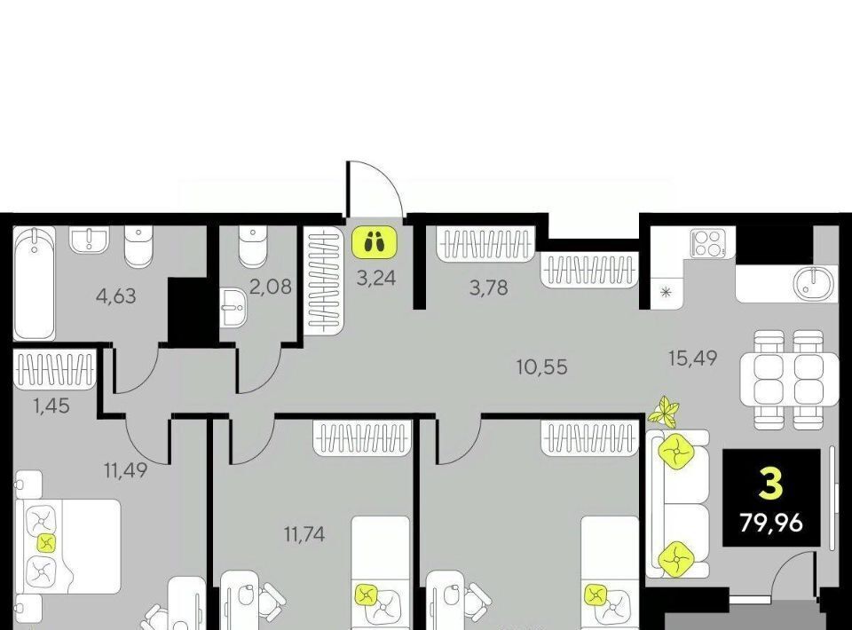 квартира г Тюмень р-н Центральный ЖК Дивный Квартал у Озера Центральный административный округ фото 1