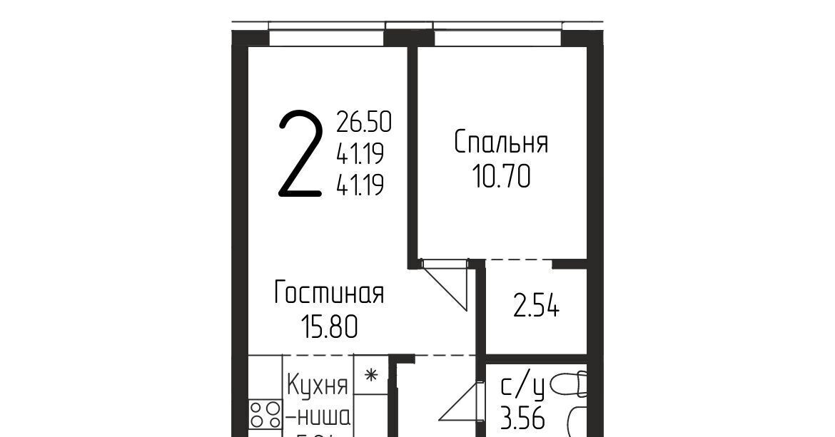 квартира г Уфа р-н Кировский ул Испытателей 89 фото 1
