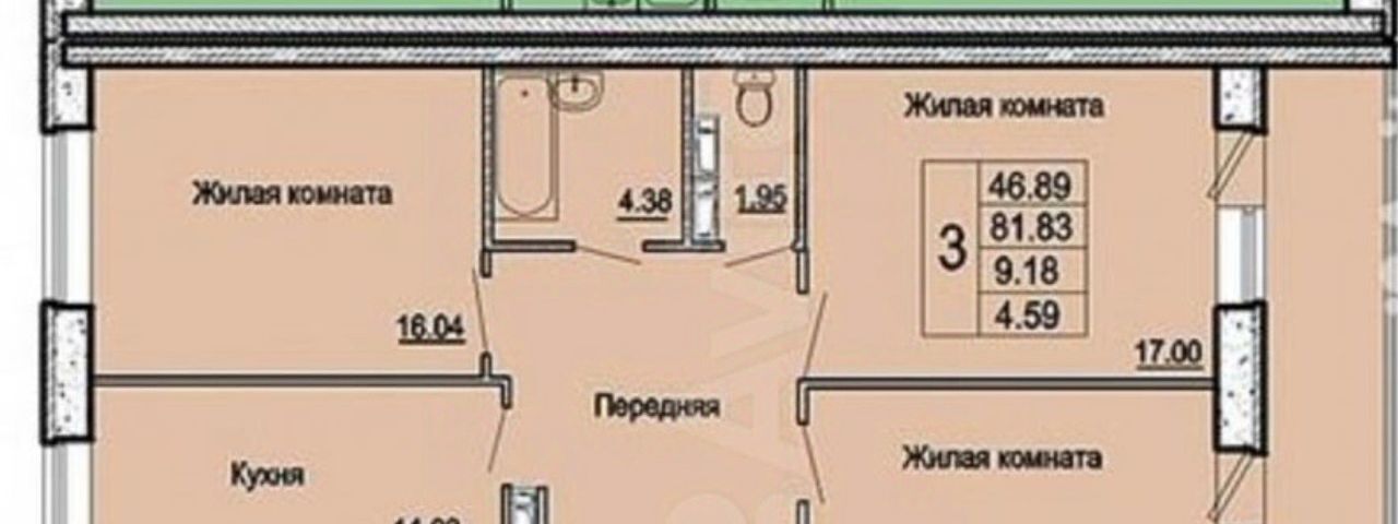 квартира г Орел р-н Советский ул Андрианова 39 фото 33