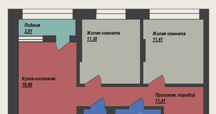 квартира г Ханты-Мансийск ул Объездная 57 фото 1