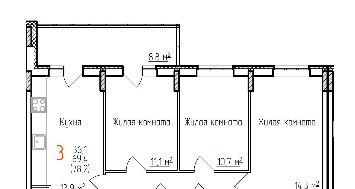 квартира г Владимир р-н Фрунзенский ул Добросельская 178 фото 1