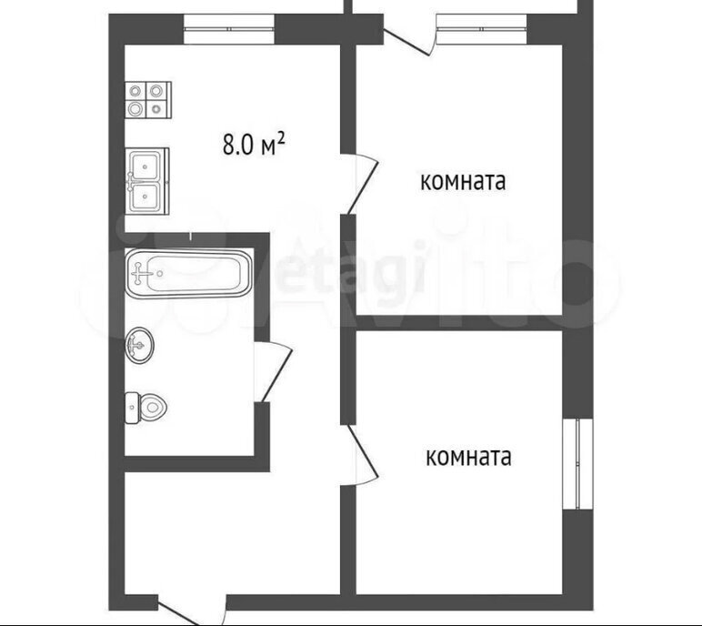 квартира г Коломна ул Щорса 3 фото 12