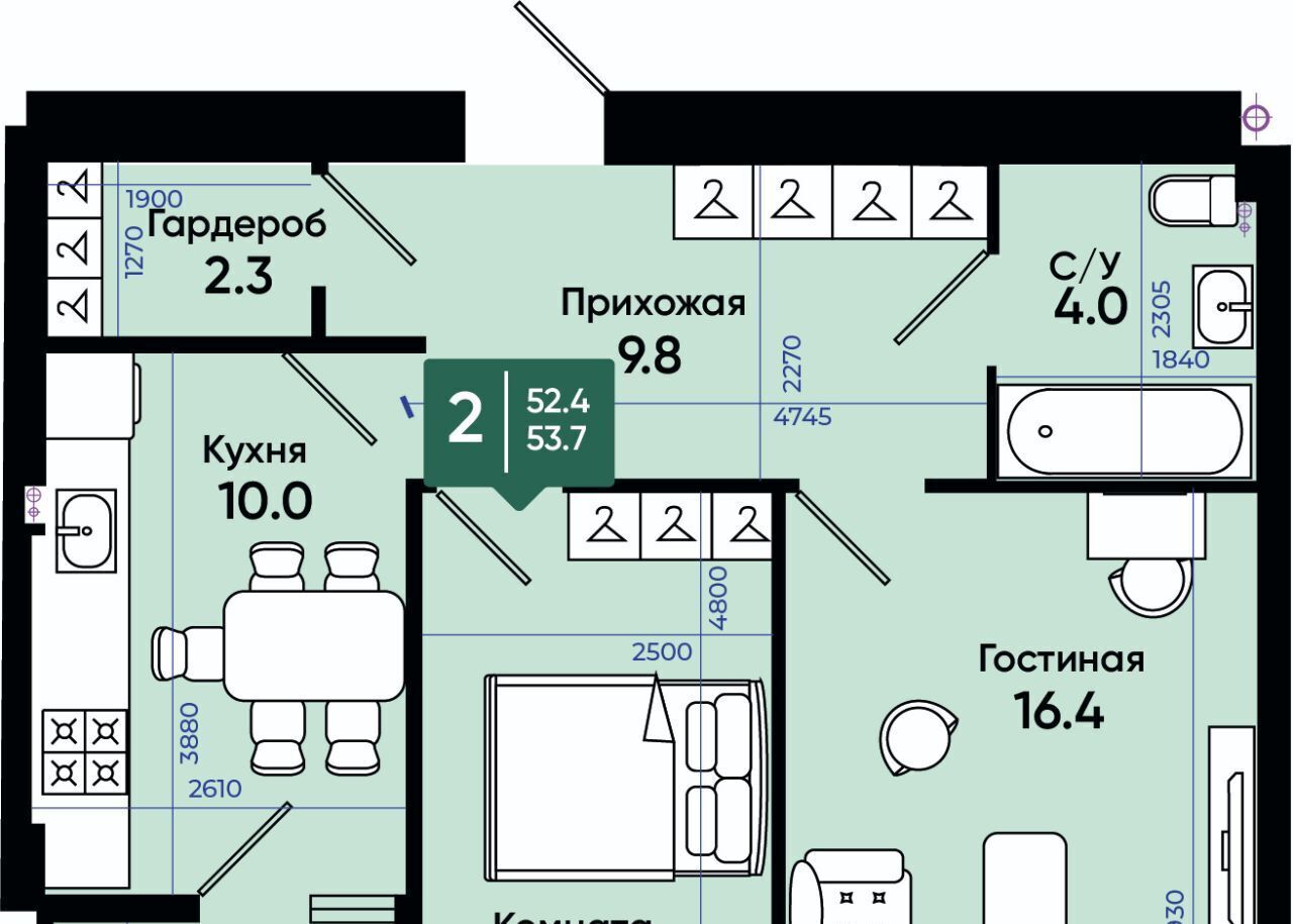квартира г Батайск ул Олимпийское Кольцо 36к/6 фото 1