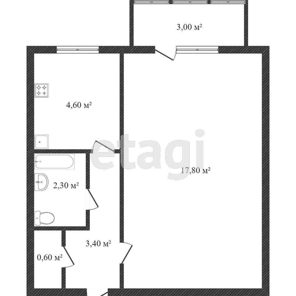 квартира г Комсомольск-на-Амуре ул Ленинградская 70/3 фото 15
