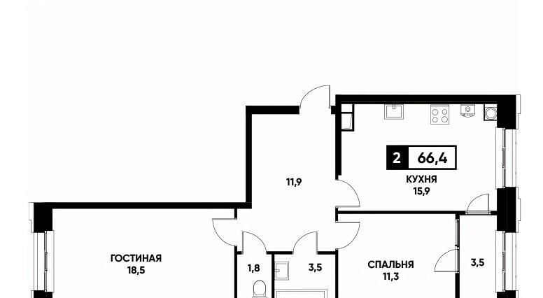 квартира г Ставрополь р-н Промышленный ул Николая Голодникова 9 фото 1