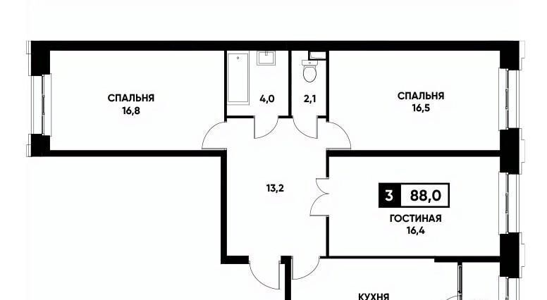 квартира г Ставрополь р-н Промышленный ул Николая Голодникова 9к/1 фото 1