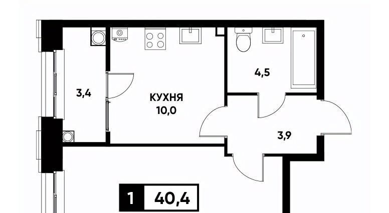 квартира г Ставрополь р-н Промышленный ул Николая Голодникова 9к/1 фото 1