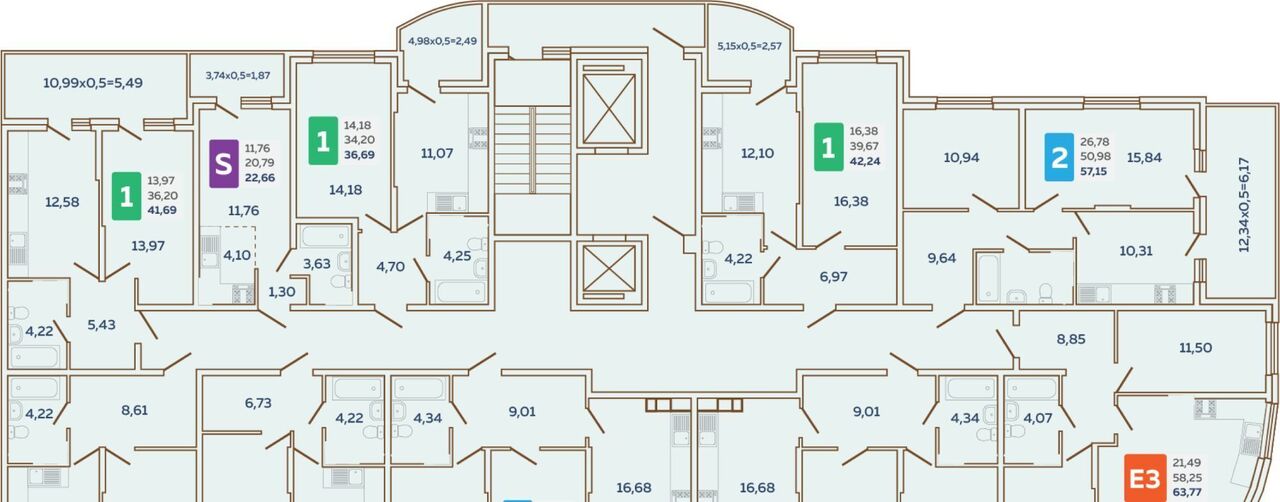 квартира г Краснодар р-н Прикубанский ул им. Кирилла Россинского 3/1к 1 фото 2