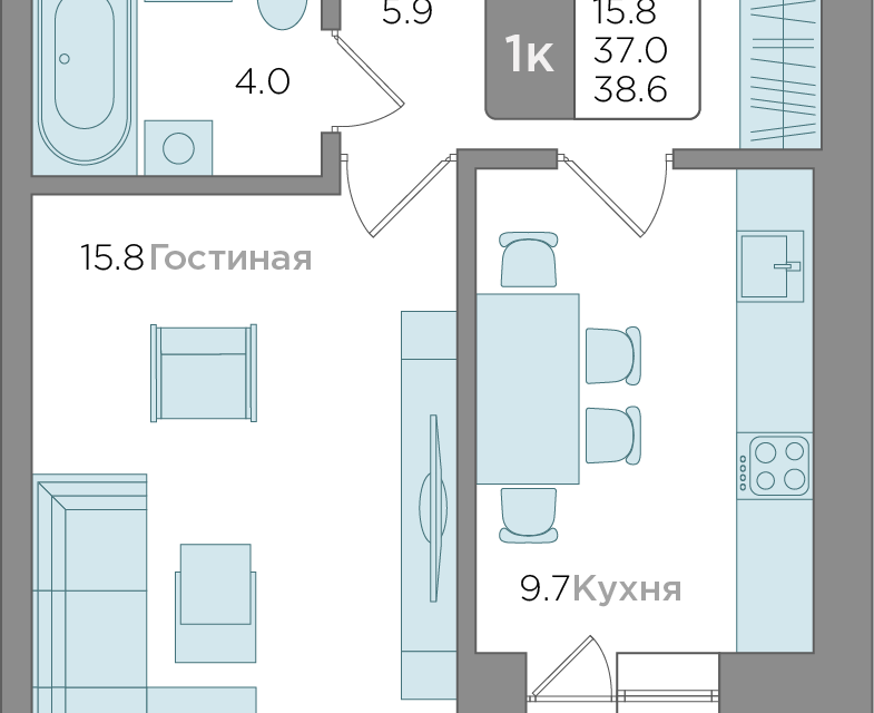 квартира г Калининград р-н Московский ул Батальная 94 городской округ Калининград фото 1