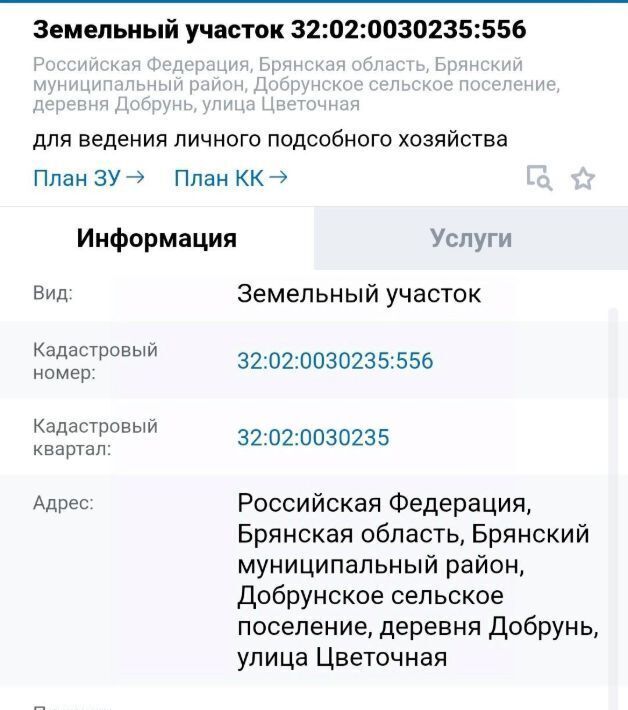 земля р-н Брянский д Добрунь ул Цветочная Добрунское с/пос фото 3