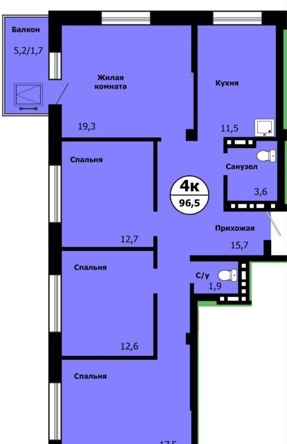 квартира г Красноярск р-н Свердловский ул Лесников 2 фото 5