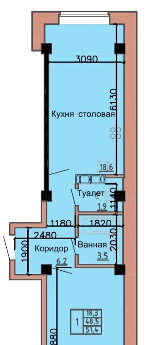 квартира г Абакан ул Ленинского Комсомола 24/2 фото 1