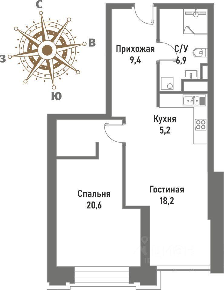 квартира г Москва метро Сокольники ВАО ул Матросская Тишина 10 ЖК Ренессанс с 1, Московская область фото 1