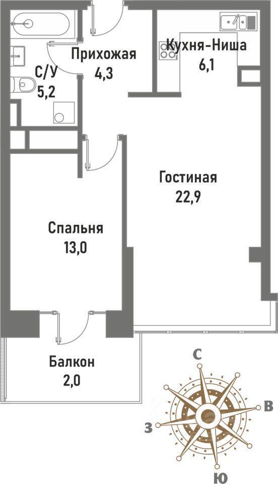 квартира г Москва метро Сокольники ВАО ул Матросская Тишина 10 ЖК Ренессанс с 1, Московская область фото 1