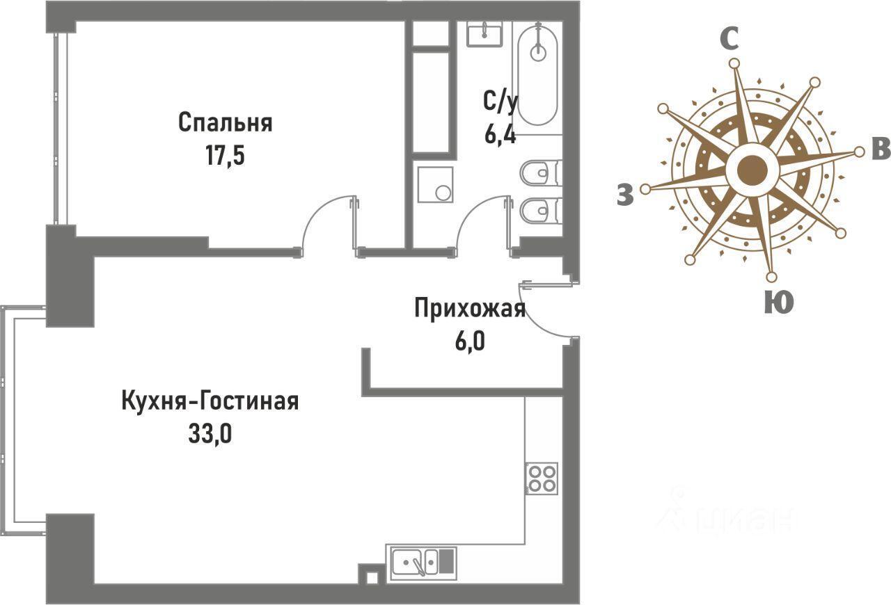 квартира г Москва метро Сокольники ВАО ул Матросская Тишина 10 ЖК Ренессанс с 1, Московская область фото 1