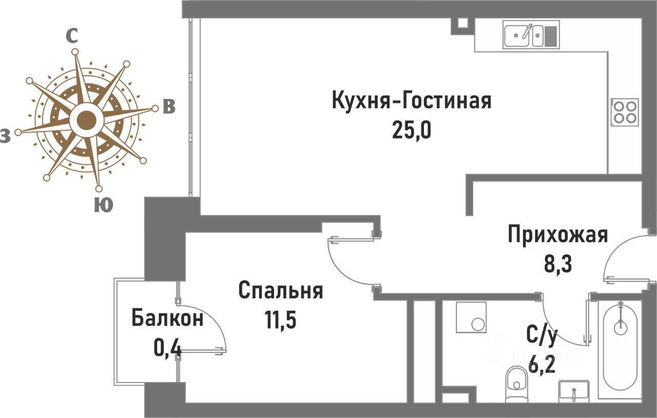 квартира г Москва метро Сокольники ВАО ул Матросская Тишина 10 ЖК Ренессанс с 1, Московская область фото 1