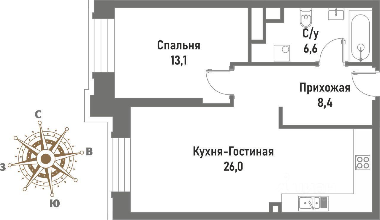 квартира г Москва метро Сокольники ВАО ул Матросская Тишина 10 ЖК Ренессанс с 1, Московская область фото 1