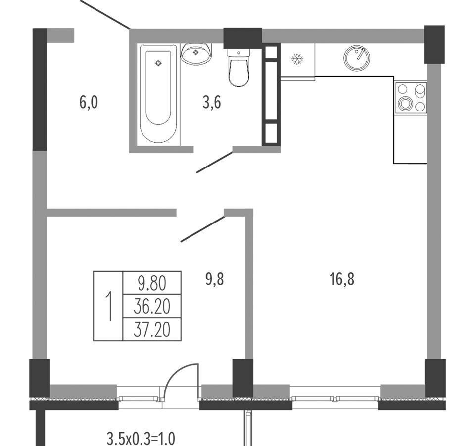 квартира г Краснодар р-н Прикубанский ул Круговая 5 д. 4/1 фото 1