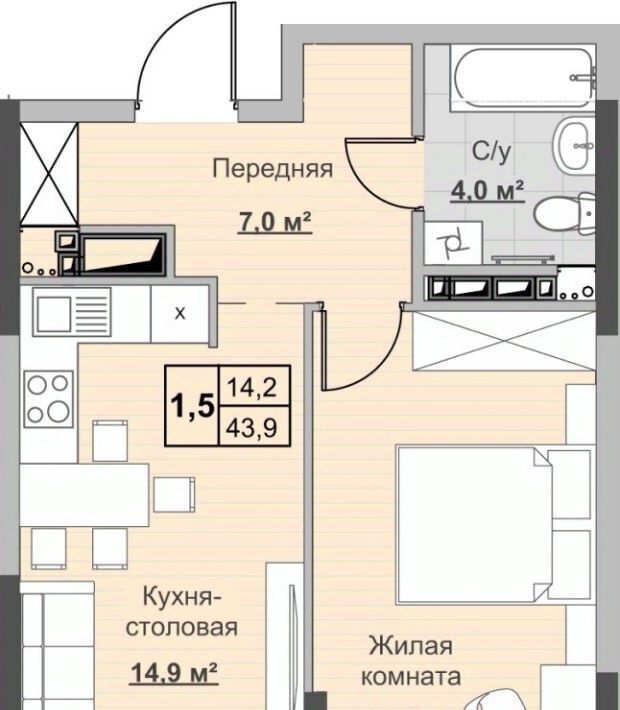 квартира г Ижевск р-н Первомайский ул Ухтомского фото 1