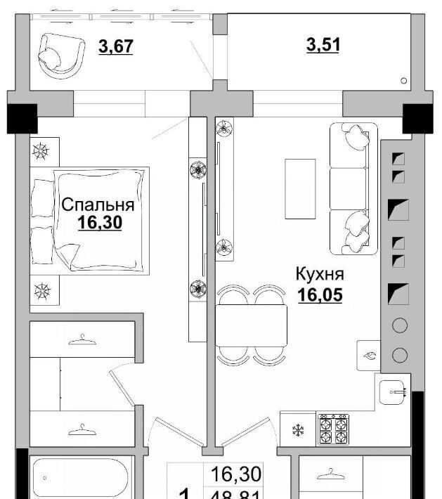 квартира г Якутск ул им. Д.Д.Красильникова 5 фото 1