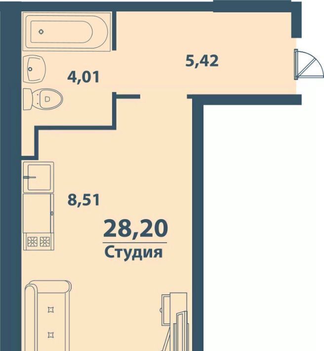 квартира г Ульяновск р-н Ленинский Север ЖК «Юность» фото 1