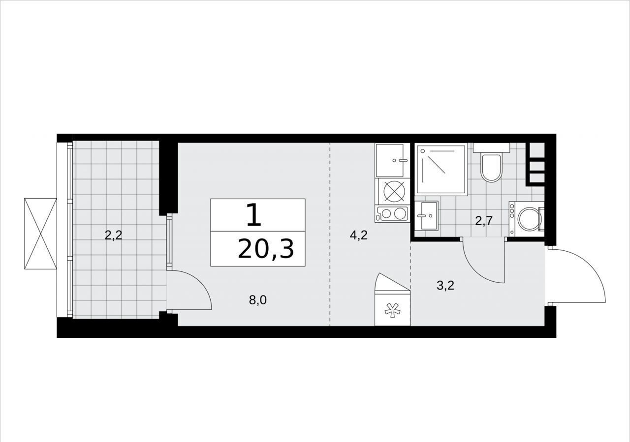 квартира кв-л 23, жилой район «Деснаречье», д. 4, Воскресенское фото 2