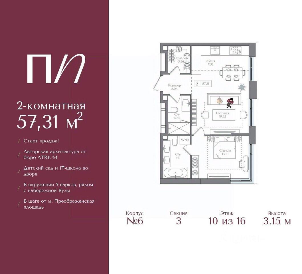 квартира г Москва ул 1-я Бухвостова Московская область фото 1