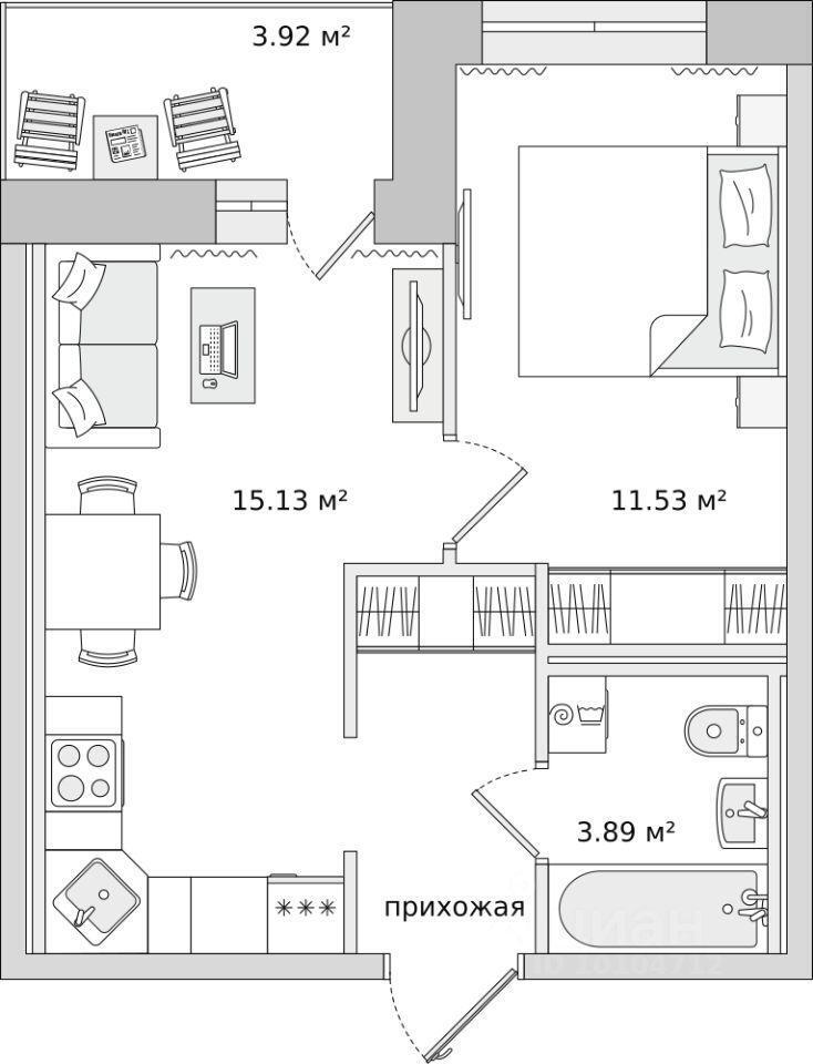 квартира р-н Всеволожский г Мурино ЖК Северный 72/1 Муринское городское поселение, шоссе в Лаврики фото 1