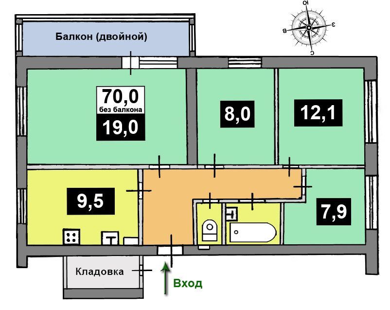 квартира г Ставрополь р-н Промышленный Юго-Западный пр-кт Ворошилова 9/1 городской округ Ставрополь фото 1