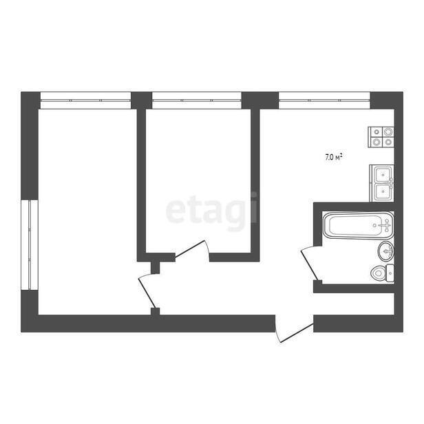 квартира р-н Вяземский г Вязьма ул Репина 14 фото 15