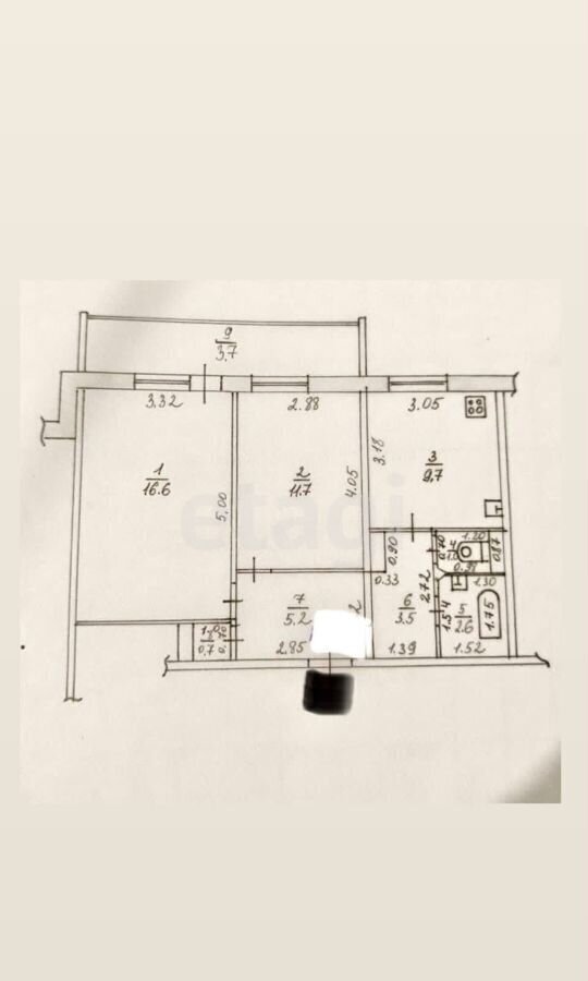 квартира г Казань метро Горки р-н Советский ул Закиева 9 мкр-н Азино-1 фото 24
