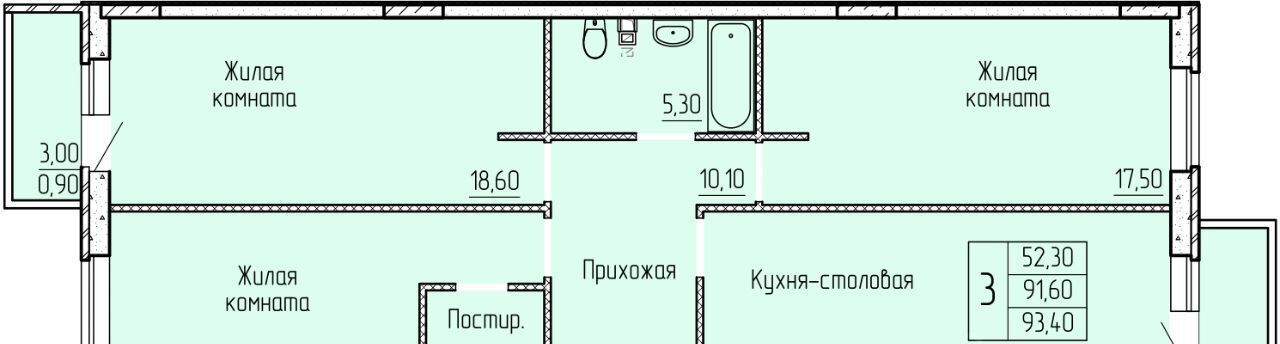квартира г Батайск микрорайон «Прибрежный» ул. Леонова, 12к 2 фото 8