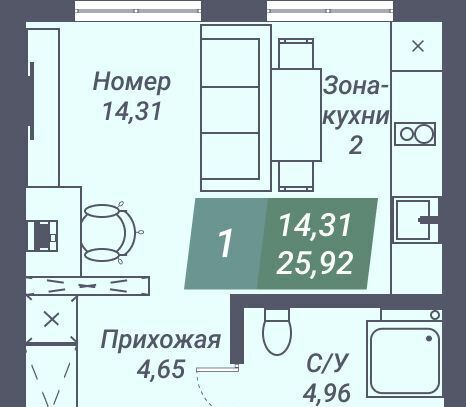 квартира г Новосибирск Заельцовская ул Даргомыжского 8д фото 2
